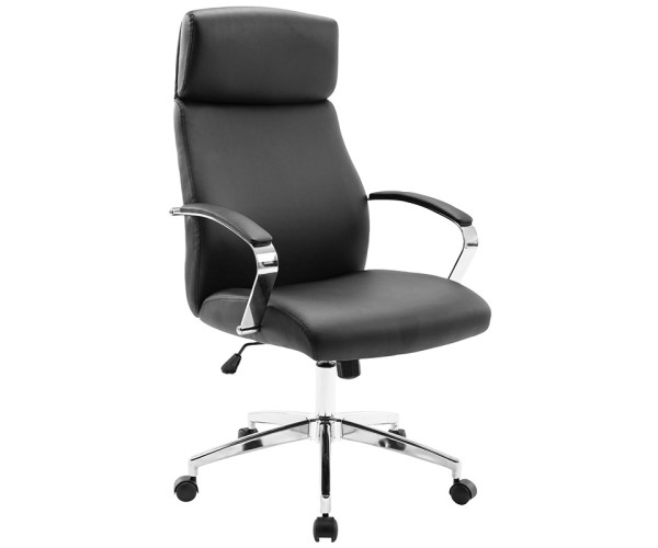 A8970 ΜΑΥΡΗ PU ΠΟΛΥΘΡΟΝΑ ΓΡΑΦΕΙΟΥ 63X69X48.5-113/57.5-122εκ.